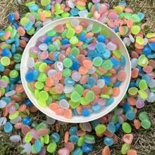 2025 Best-Selling New 50/100/200pcs Colorful Luminous Pebbles, Bright Glow Stones For Aquarium Landscaping/ Road Decoration Glowing Pebbles