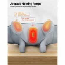 Masajeador de cuello y hombros con calor, inalámbrico, shiatsu 4D de tejido profundo, masaje amasado para cuello, espalda y piernas, regalo para mujeres, hombres, mamá y papá - Negro - Ver 9