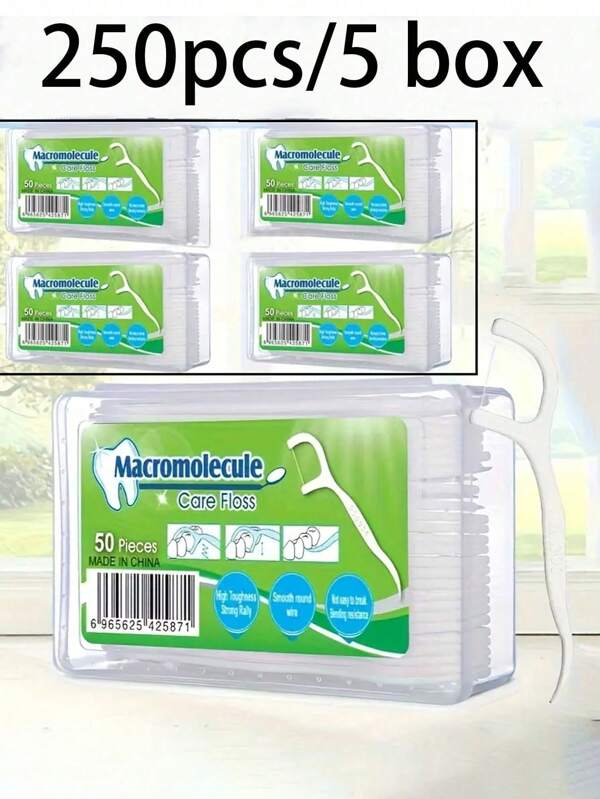 300-50pcs Disposable Dental Floss Toothpicks Oral Hygiene Brushes, Dental Floss Holders, Toothpicks, Dental Floss Coils, Water Flosser, Portable, Convenient, Easy For Daily Oral Cleaning, Deep Cleaning, Smooth, Essential For Daily Life, Living Room, Bedroom, Bathroom, Home Decor, Travel, Wedding, Party, Birthday, Gift For Men, Mom, Dad, Friends, New Year, Accessories, Fun Gift