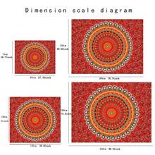 Boho Suede Mandala Wall Hanging Tapestry, Large Red Mandala Hippie Tapestry - Mandala 5 - View 2