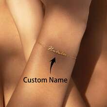 Personalized Tiny Name Bracelet, Dainty Layering Custom Name Jewelry, Gold And Silver Nameplate Bracelet, Graduation And Bridesmaid Gift - Multicolor - View 2