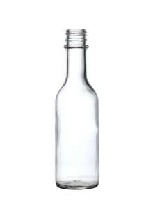 Botella De Vidrio 250 Ml Redonda (24 Piezas) Envase Bebidas - Negro - Ver 1