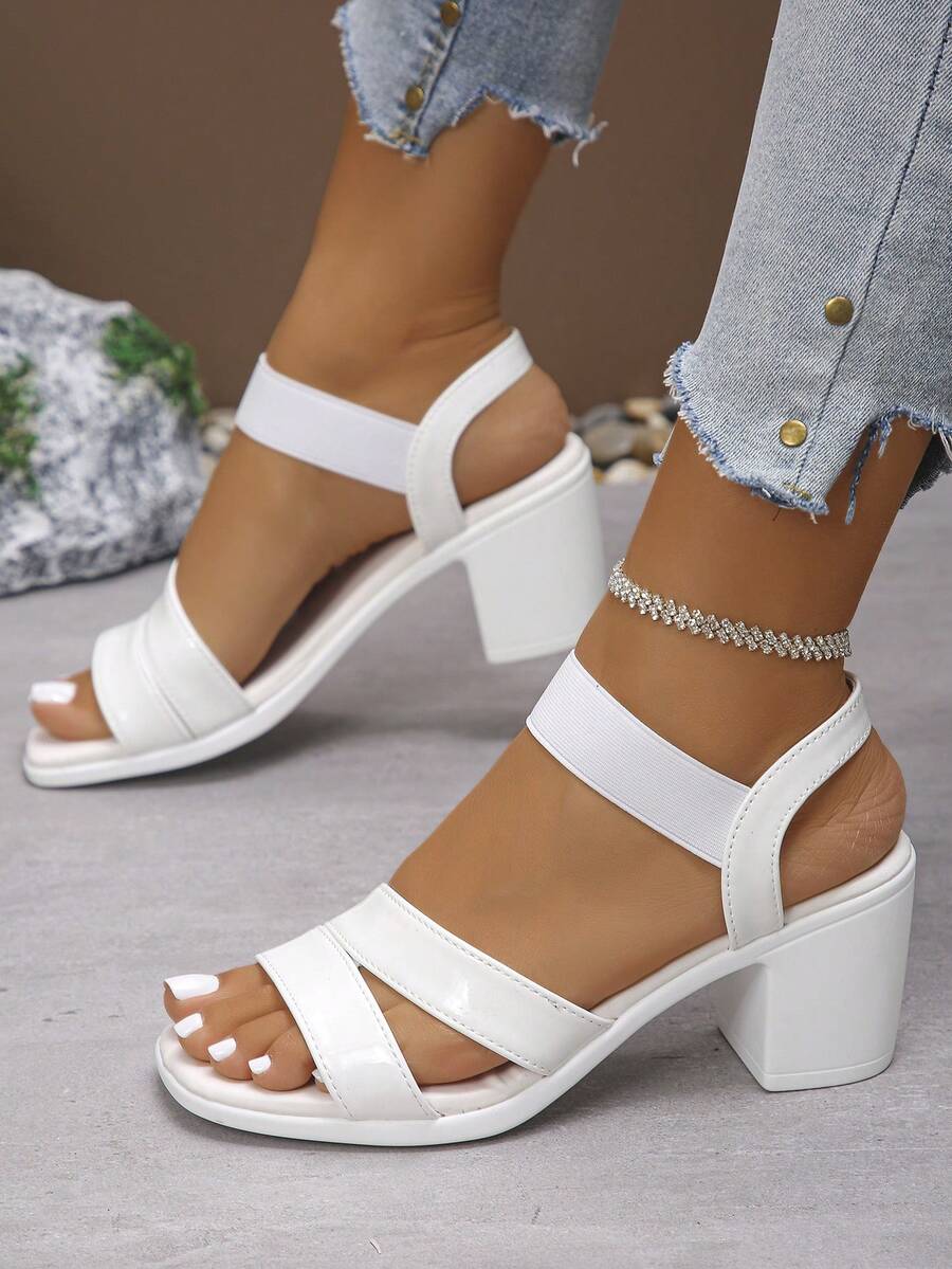 2 Zoll Absatz Riemchen Sandalen für Frühling/Sommer, Kreuzriemen Mittelabsatz Vintage Römische Schuhe für Damen, rutschfeste bequeme verstellbare Schnallen High Heels