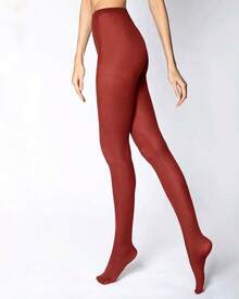 Selene Women's Basic Elastane 40 Thread Tights 9650 - Red - View 4