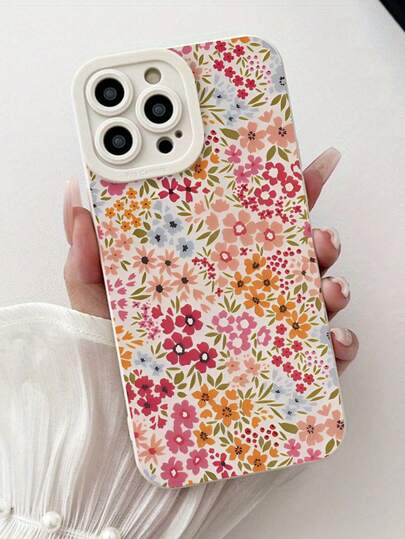 1 件穿孔 Ditsy 花卉彩绘加厚防摔手机壳，适用于 16/11/16pro/16plus/16promax/16e/15Promax/13/14/12/XS/XR/7G/8P、Galaxy 11/12Pro/12/12X/13Pro/14Pro/15Pro/、Redmi 10/9/Note9/12c/Note11pro/Note8Pro