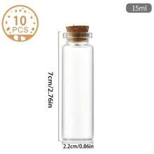 6/10 Stücke tragbare Mini Flaschenaufbewahrung, praktische korkverschlossene Gläser, hochdicht kompakte Glasflaschen