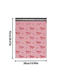 20个粉色蝴蝶结防水邮寄袋，适用于办公室、学生、返校服装包装 - 粉紅色櫻桃 - 查看 5