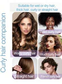 Set de cepillos definidores de rizo - Cepillos desenredantes y suavizantes para cabello rizado, textura suave, anti-frizz, para peinado diario para mujeres
