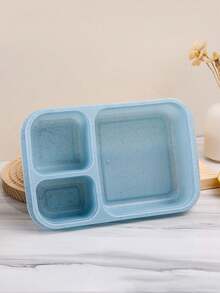 Cutie de prânz 1 buc cu capac, cutie Bento portabilă, recipient pentru depozitarea alimentelor cu 3 compartimente, cutie etanșă pentru depozitarea alimentelor, potrivită pentru întoarcerea la școală, serviciu, camping, picnic, studiu, depozitare în bucătărie, organizator de dulap, accesoriu de bucătărie - Multicolor - Vizualizare 6