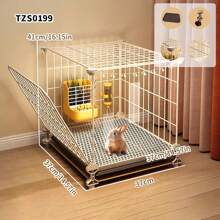 Jaula grande para conejo de fácil montaje con caja de arena, casa villa de gran tamaño para uso doméstico, jaula móvil conveniente para mascotas pequeñas