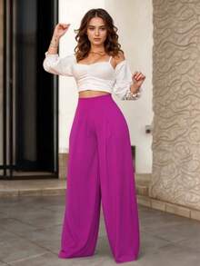 Women Pants - Hot Pink - View 3