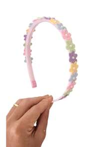 Arquinho/Tiara Dentinho Forrada e Decorada Com Florezinhas e meia Pérola , arco flor