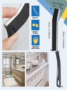 Set di 6 pezzi Spazzole per pulizia di fessure con setole rigide - Pulitore per fessure sottili, spazzole per la pulizia piccole, spazzole per fughe di piastrelle, per cucina, bagno, casa, pulizia di finestre