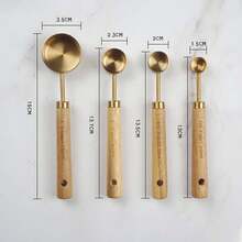 4pcs Stainless Steel Measuring Spoons And Cups Set, Suitable For Cooking And Baking, Kitchenware With Marked Scales, Baking & Measuring Tools - Multicolor - View 13