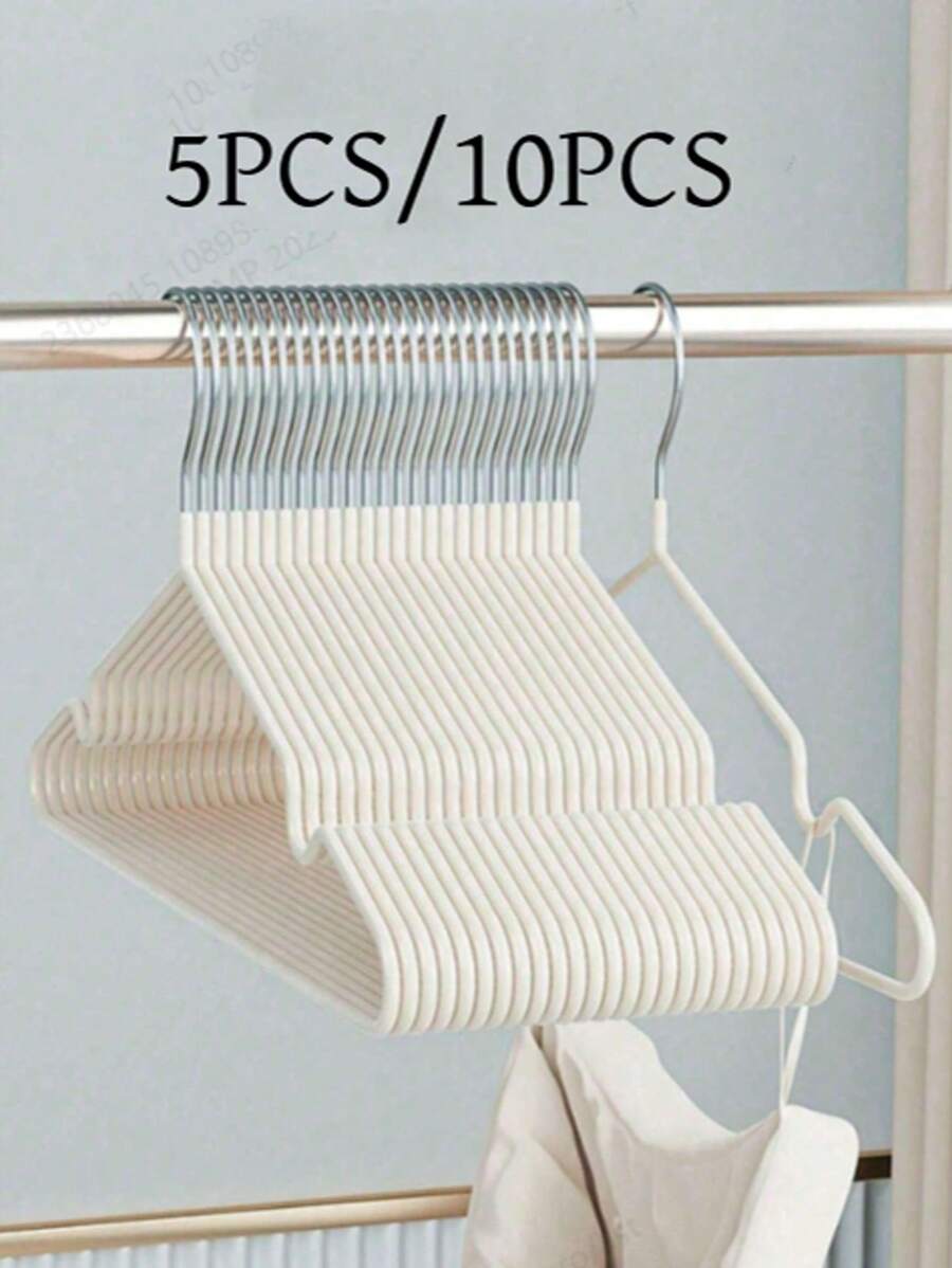 5/10pcs Non-Slip Coated Hangers, Warm Color Tones, Luxury Home Apparel Racks