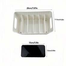 1pc 6-Compartments Detachable Spice Rack, Large Capacity Kitchen Condiment Storage Box, Suitable For Fridge, Cabinet, Countertop Seasoning Organization