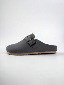 Soft Cork Platform Slide Sandals, Retro Casual Slip-On Closed Toe Mules For Summer