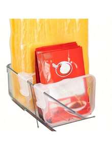 5pcs Multifunctional Refrigerator Side Door Storage Shelves - Thickened Transparent Storage Dividers, Customizable Space Management