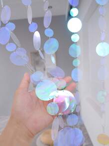 1 Set Multi-Color Gradient Radiant Sequin Door Curtains