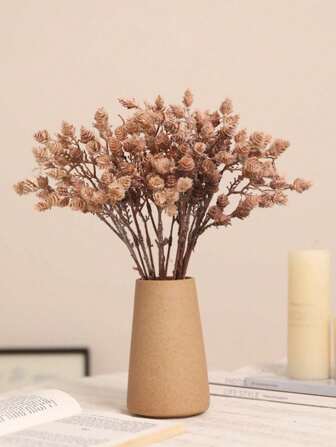 Simulated Flowers, Pine Branches, European Retro Style Bedroom, Living Room, Foyer Decoration, Floral Arrangements, Plant Ornaments