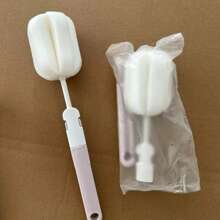 1pc Sponge Bottle Brush Household Long Handle Bottle Cleaning Brush Insulation Cup Cleaning Artifact Folding Cup Brush,Kitchen,Bathroom,Home,Household Suppliers