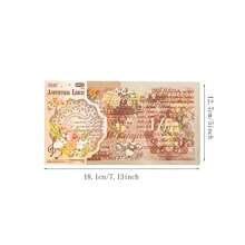 6 件薄纱纹理字母贴纸，适用于日记本、剪贴簿、计划簿和 DIY 工艺品