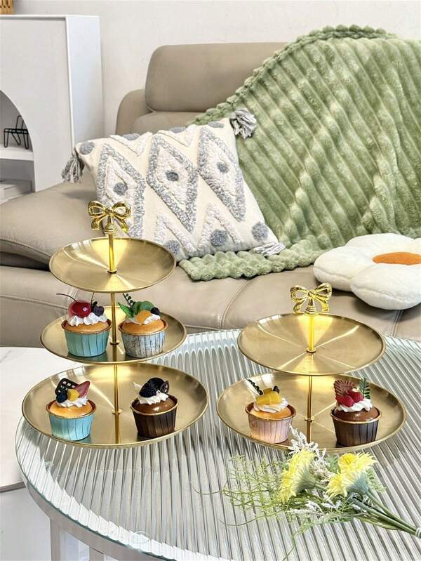 1 Set Vintage European Style Gold Stainless Steel Skewers