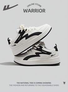 WARRIOR 1 Pair Men's Lace-Up Contrast Color Outdoor Comfortable Versatile Soft Sole Casual Shoes