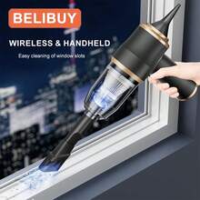 Aspiradora de mano inalámbrica portátil 3 en 1 con súper succión de 5000 Pa, batería dual recargable de 2000 mAh, bajo nivel de ruido que incluye múltiples accesorios y filtros, potente y conveniente, ideal para la limpieza del automóvil.