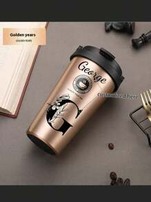 Customizable Vacuum Stainless Steel Coffee Cup Creative Handle Insulated Cup Vacuum Portable Car Cup Gift Cup Office Bedroom Water Cup,Brunch-Ready