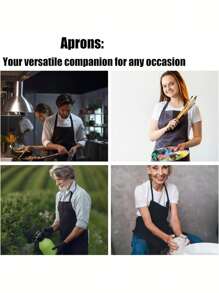 40pcs/20pcs/10pcs/1pc Customizable Apron & Hat Set For Restaurant, Anti-Oil & Dust, Customized Restaurant, Hotel, Burger, Fried Chicken Shop Logo