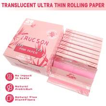 6/12/24 pedaços de papel cartão para cigarro, papel pré-enrolado rosa de 110 mm, 32 folhas por livro, acessórios para papel em rolo feitos à mão, papel em rolo ultrafino de queima lenta com pontas pontiagudas, adequado para presentes de Natal, presentes de Halloween, presentes de Dia dos Namorados, presentes de Dia das Mães, presentes de Ano Novo, artigos para festas e feriados, fácil de transportar