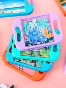 10pcs-Mini Handheld Labyrinth Game Ball In Maze Puzzle,Handheld Maze Game, Mini Balance Maze, Cartoon Maze Game, Balance Ball Intelligence Game, Handheld Maze Ball, Basket Filler, Physicsolor And Science Decoration, No Electricity Required, Suitable For Random Color,Christmas Decorations - Multicolor - View 3