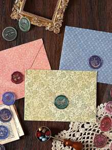 1pc Wax Seal Stickers, 3D Wax Seal Stamp Made Of PVC Material That Can Be Peeled Off And Used, Retro 3D Wax Seal Stamp Envelope Seals, Scrapbooking Decoration, Back To School