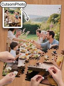 1 Túi Ghép Hình Tùy Chỉnh Từ Ảnh Và Hình Ghép Khổng Lồ, Hình Ghép Trống Hình Chữ Nhật và Hình Trái Tim, Trang Trí Gia Đình, Đồ Trang Trí Ghép Hình Tùy Chỉnh, Tranh Ghép Trống In Thủ Công - Quà Tặng Ngày Valentine, Quà Kỷ Niệm, Quà Sinh Nhật, Quà Tặng Ngày Lễ, Ghép Hình Tùy Chỉnh Cho Sinh Nhật, Đám Cưới, Gia Đình, Ngày của Cha, Lễ Tốt Nghiệp, Lễ Tân Gia Đình, Trang Trí Nhà Cửa, Phòng Khách - Nhiều màu 3 - Xem 1