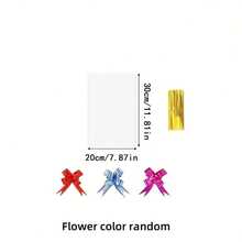 20pcs Big Cellophane Gift Bag With Colorful Bow And Kink, Big Packing Bag For Fruit Basket Packing, Graduation Season, Outdoor Picnic, Birthday, Party Gift Bag - Transparent - View 5