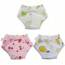 5pcs/Set Newborn Training Pants, Assorted Floral Patterns, Washable Lightweight Summer Potty Training Underwear, Reusable Cloth Diapers, Soft & Breathable, Suitable For Baby Boys And Girls, Essential Baby Item