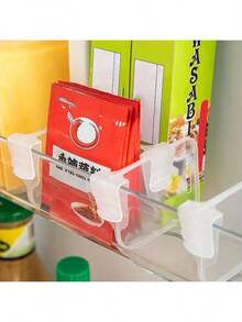 5pcs Multifunctional Refrigerator Side Door Storage Shelves - Thickened Transparent Storage Dividers, Customizable Space Management