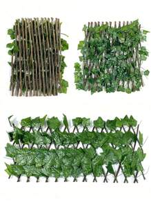 1pc Artificial Ivy Fence Net, Fake Plants, Expandable Trellis, Wooden Lattice, Garden Decoration Vine, Faux Fence, Privacy Screen, Adjustable, For Room Decor, Home Decor, Wall Decor, Birthday Decoration, Kitchen Decor, Gift, Bedroom Decor, Wedding Decor, Living Room Decor, Garden Decor, Outdoor Decor Gifts Graduation