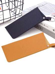 1 Stück Mode Federkugel-Aufhängehaken Brillenhalter, minimalistischer einfarbiger tragbarer Brillen-Etui für Sonnen- und Korrekturbrillen