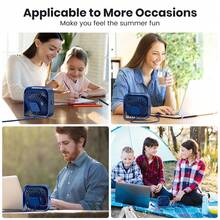 TOPK Mini Desk Fan - Portable USB Cooling Fan With 3 Speeds, 360° Rotation, Silent Operation - Ideal For Home, Office, Bedroom, Dorm, And Outdoor Use - Multicolor - View 9
