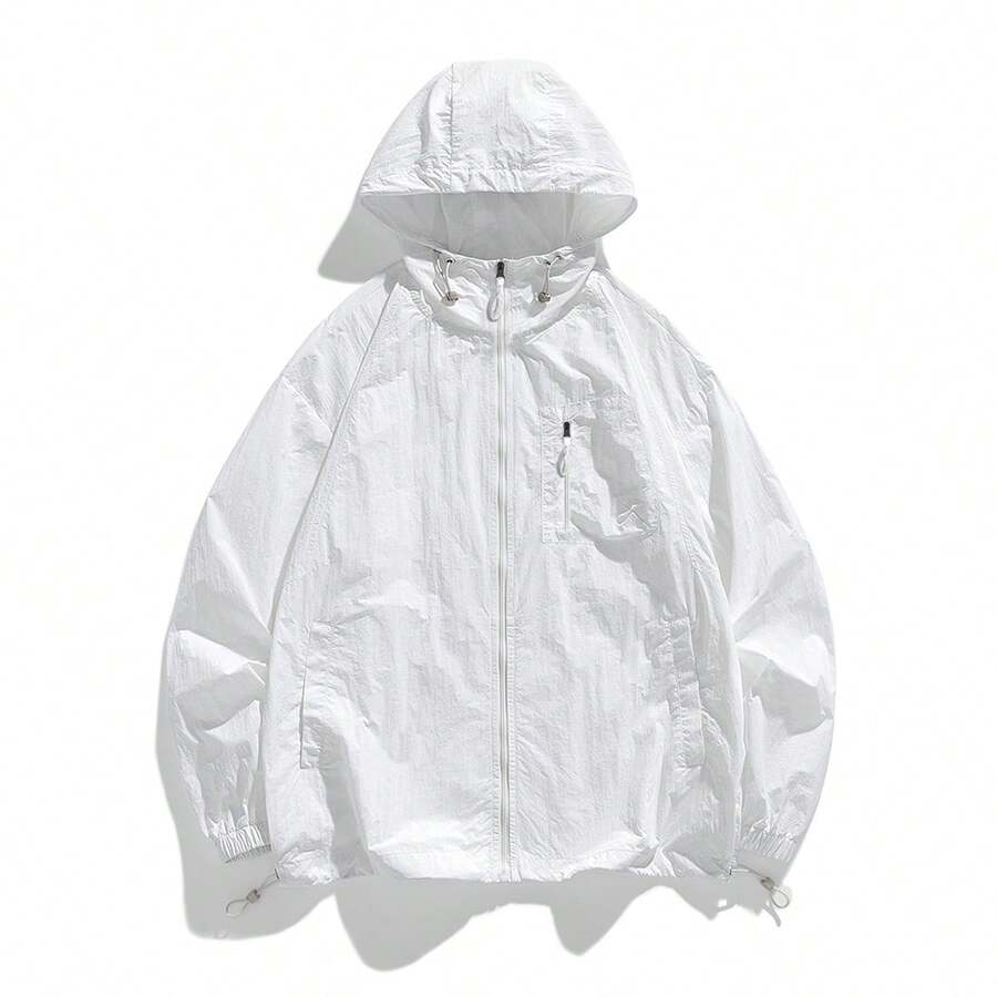 Women's Lightweight Breathable Loose Fit Couple Sunscreen Jacket For Summer - White - View 1