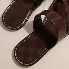 1 Pair Women Flat Sandals, Casual Round Toe Slippers, Comfortable Easy To Wear, Elegant Design, Suitable For Summer Bohemian Style