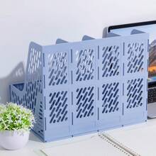Desktop Organizer Document File Holder Rack, High Capacity Storage For Files, Papers, Stationery Office Supplies