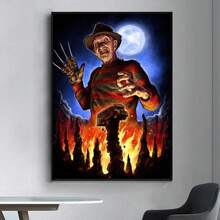 WB 1/10PCS Film Krueger Freddy Horror Poster Fancy Poster Wall Sticker For Living Room Bar Vintage Decorative Painting Wall Pictures For Living Room Decoration Classic Cartoon Bedroom Decoration - Frameless