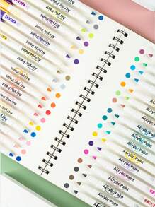 12/24pcs Capsule Highlighter Pen Set, Colorful Water-Based Drawing Markers, Large Round Tip Pens, Suitable For Art, Shoes, Clothes, Anime Graffiti Painting & DIY Back To School