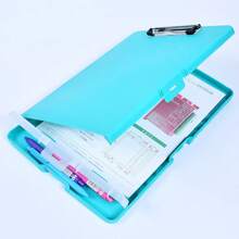 PP Folder Storage Box File Box A4 Writing Board Clip, Large-Capacity Nursing Clipboard With Pencil Case,Back To School,School Supplies