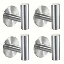 1/2/4/6/12 piezas de ganchos automáticos autoadhesivos de acero inoxidable, estantes montados en la pared para toallas, batas, abrigos y llaves para el baño y la cocina