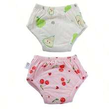 5pcs/Set Newborn Training Pants, Assorted Floral Patterns, Washable Lightweight Summer Potty Training Underwear, Reusable Cloth Diapers, Soft & Breathable, Suitable For Baby Boys And Girls, Essential Baby Item