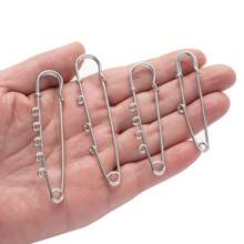 10pcs Large Pins Brooch Blank Base With 1/2/3/4/5 Loops Rings For DIY Jewelry Clothes Craft Making Supplies Accessories